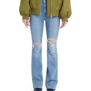 Levi's Women's 726 High Rise Flare Jeans size 27x30 SHORT length NWT